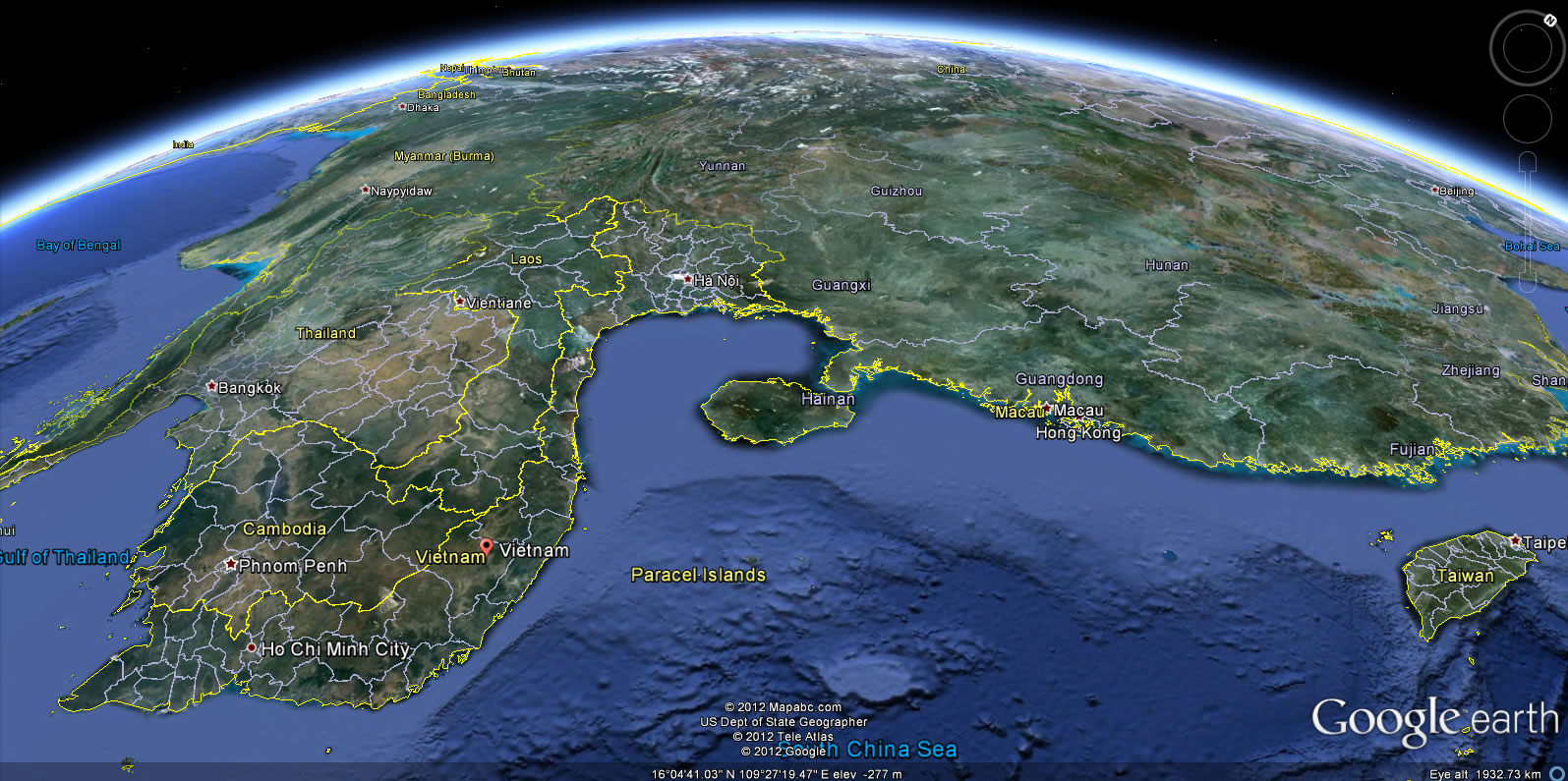 Vietnam Earth Map